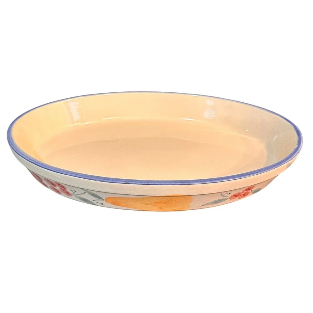 Dansk Frutero Fruit Oval‎ Serving Platter Casserole Stoneware Portugal 13.5 Inch
